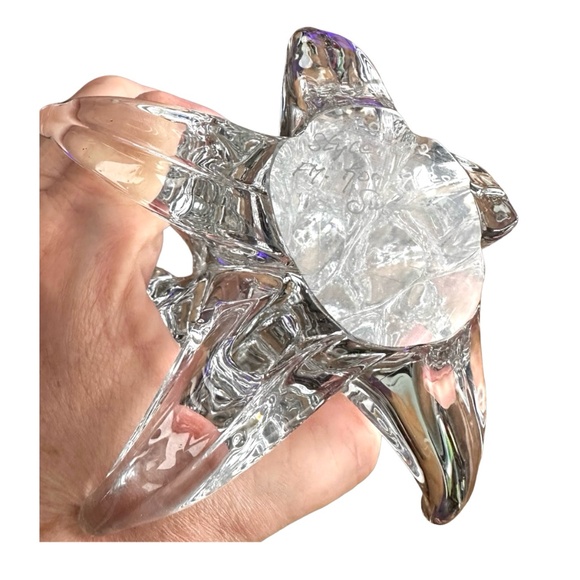 FM KONSTGLAS Ronneby Sweden Vintage Clear Crystal Christmas Tree Sculpture 10” - Picture 4 of 5